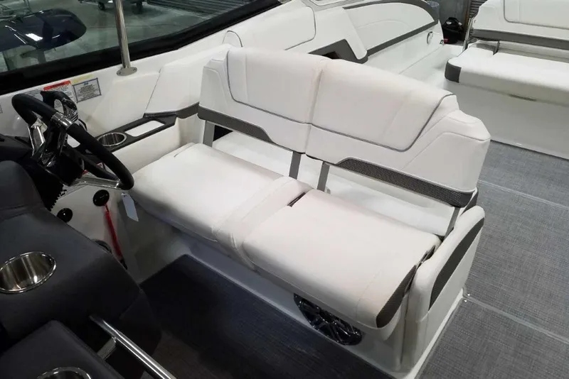 Slide: The Image of 2019 Formula 330 Crossover Bowrider sink area with sleek design and modern fixtures. - 23