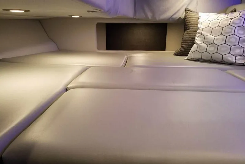 Slide: The Image of 2019 Formula 330 Crossover Bowrider dashboard with steering wheel and control panel. - 36