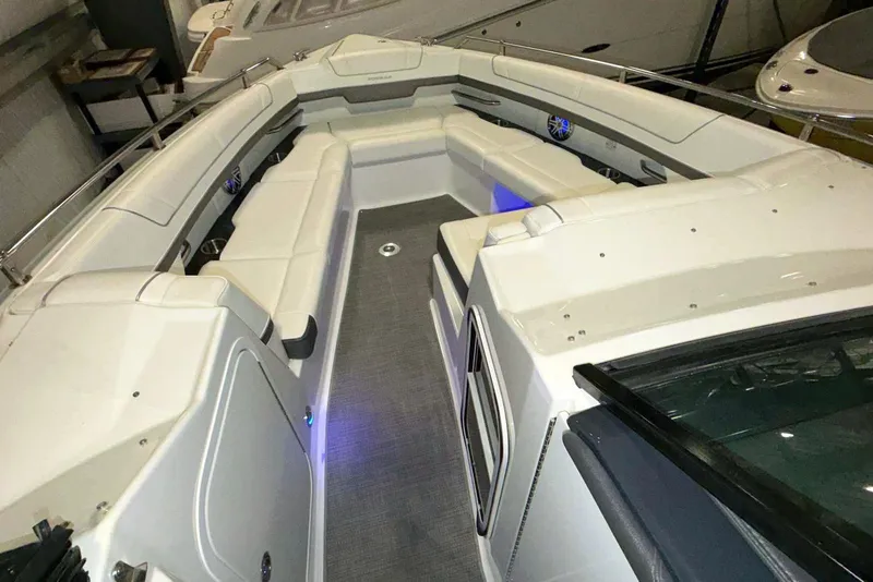 Slide: The Image of 2019 Formula 330 Crossover Bowrider with spacious seating and modern design. - 41