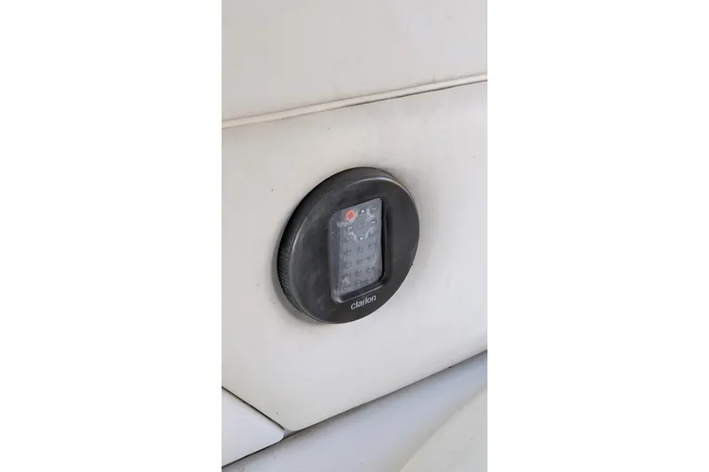Slide: The Image of Clarion marine speaker on 1994 Sea Ray 500 Sundancer yacht. - 61