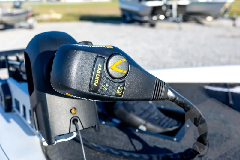 Slide: The Image of Close-up of Fortrex trolling motor on 2002 Ranger 185 VS boat. - 23