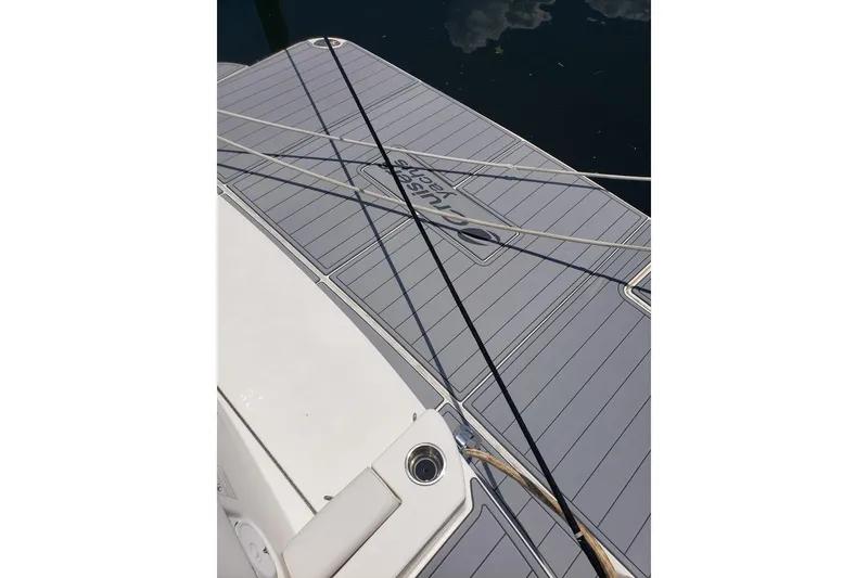 Slide: The Image of Luxurious interior of 2006 Cruisers Yachts 520 Express with elegant seating and modern amenities. - 57