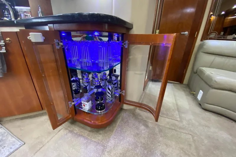 Slide: The Image of Luxurious bathroom in 2006 Cruisers Yachts 520 Express with shower and towel rack. - 76