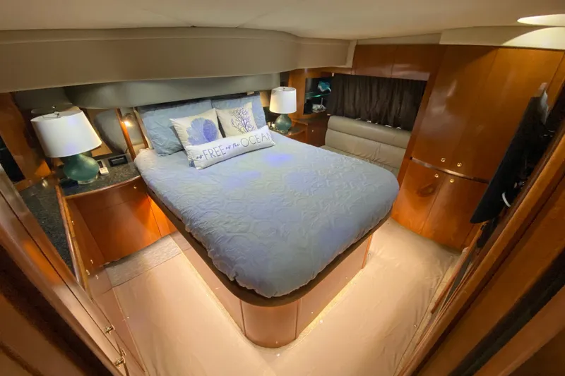 Slide: The Image of Luxurious bathroom in 2006 Cruisers Yachts 520 Express with shower and vanity. - 81