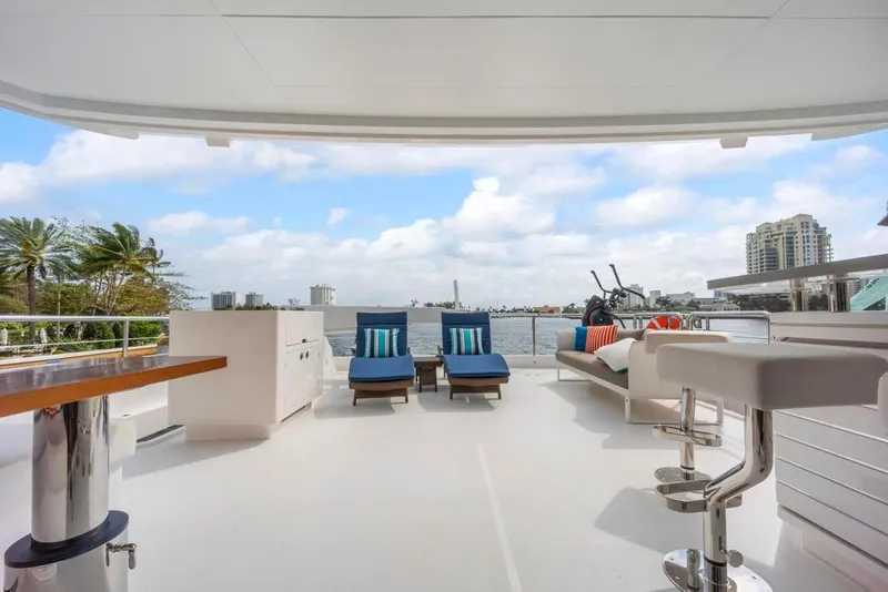 Slide: The Image of Boat Deck Aft and Blue Upholstered Lounges - 10