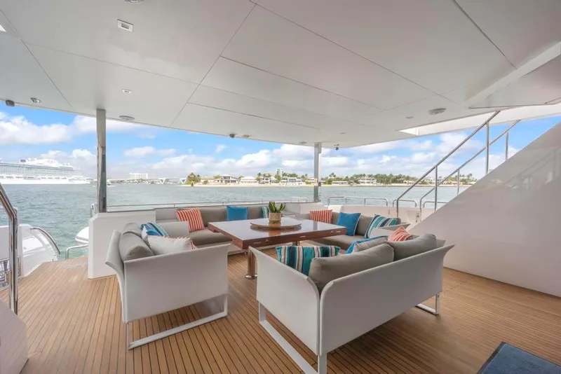 Slide: The Image of Aft Deck Sofas and Cocktail Table 1 - 11