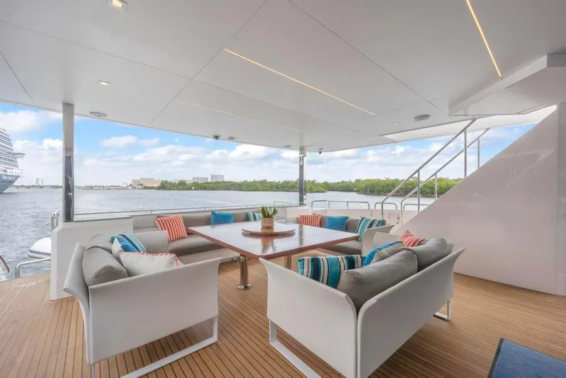 Slide: The Image of Aft Deck Sofas Looking Aft - 16