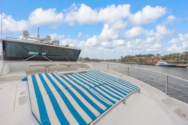 Slide: The Image of Bow Blue Stripe Sunpad 2 - 8