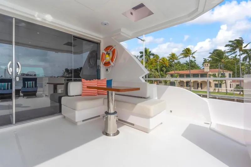 Slide: The Image of Boat Deck L-Shape Settee and Hi-Lo Table - 9