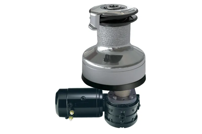 Slide: The Image of Electric winch for Slocum 43, 1984 model, featuring a sleek metallic design. - 22