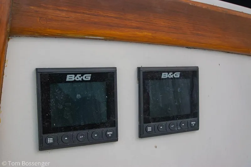 Slide: The Image of B&G marine instruments on 1984 Catalina 36 sailboat dashboard. - 29