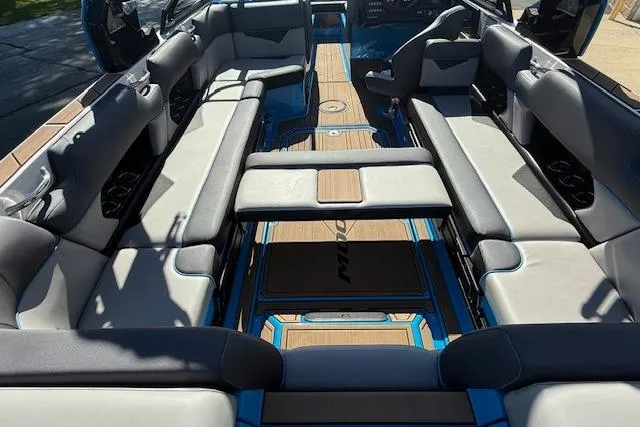 Slide: The Image of 2020 Moomba Makai boat interior with spacious seating and modern design. - 29