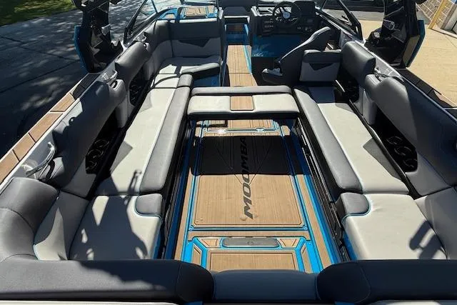 Slide: The Image of 2020 Moomba Makai boat interior with spacious seating and modern design. - 30
