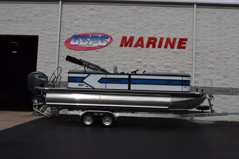 The Image of 2026 Bentley Pontoons Bolt 223 on trailer at GSPS Marine dealership. - 1