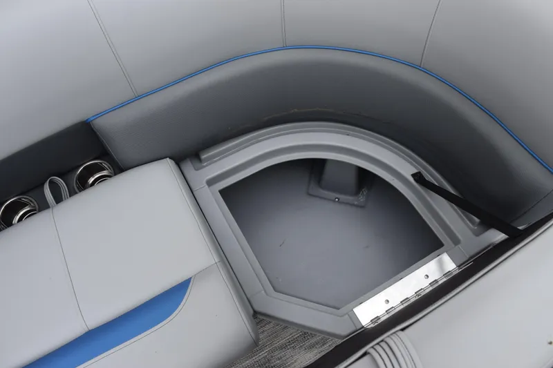 Slide: The Image of Interior seating and storage of 2026 Bentley Pontoons Bolt 223 boat. - 18