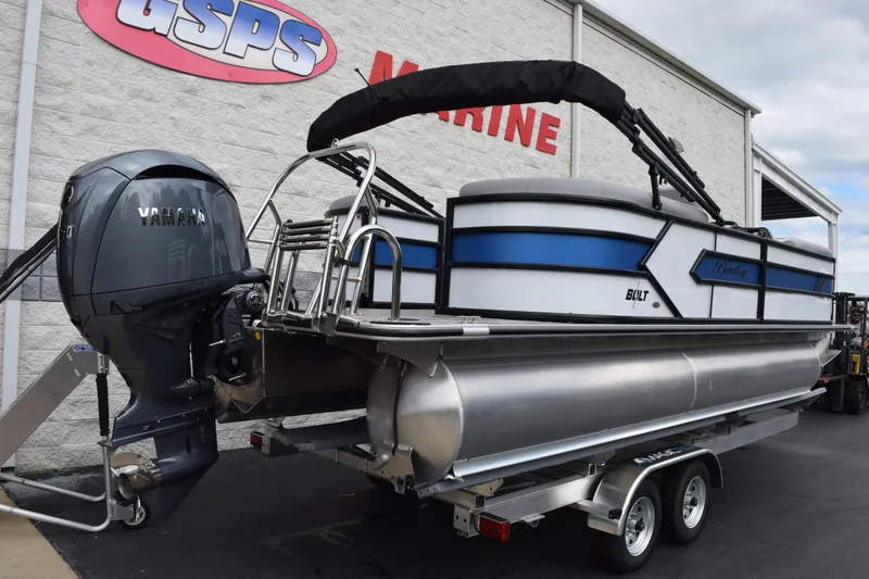 Slide: The Image of 2026 Bentley Pontoons Bolt 223 with Yamaha engine at GSPS Marine dealership. - 4
