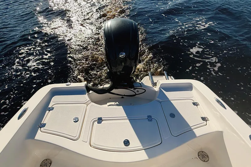 Slide: The Image of 2019 Pioneer 175 Baysport boat with outboard motor on water. - 11