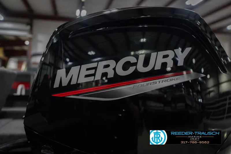 Slide: The Image of 2026 Lund 1675 Adventure Sport with Mercury FourStroke engine in showroom. - 48