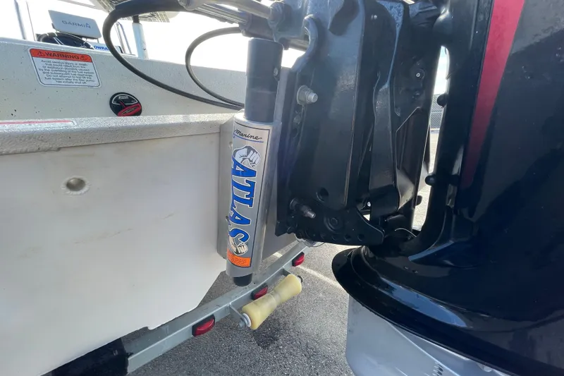 Slide: The Image of 2023 Ranger RB190 boat with Atlas hydraulic jack plate and Garmin equipment. - 10