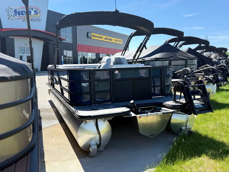 Slide: The Image of 2026 Bentley Pontoons FISH 220 FISH N CRUISE outside a dealership. - 4