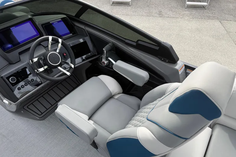 Slide: The Image of Luxurious helm of 2026 Avalon 2785 Excalibur LTD with advanced controls and plush seating. - 26