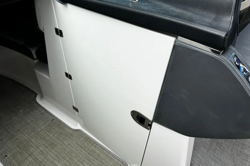 Slide: The Image of 2020 Chaparral 277 SSX interior detail, featuring sleek design and modern upholstery. - 26