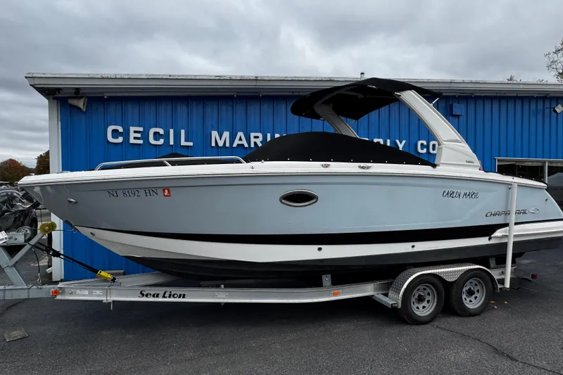 Slide: The Image of 2020 Chaparral 277 SSX boat on trailer at Cecil Marine Supply Co. - 3