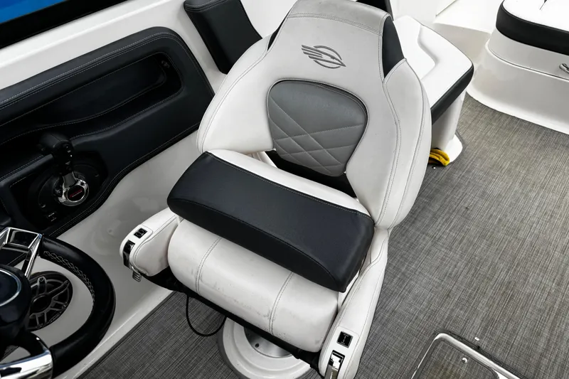 Slide: The Image of 2020 Chaparral 277 SSX boat seat with sleek design and premium upholstery. - 48