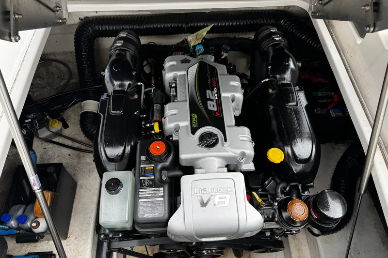 Slide: The Image of 2020 Chaparral 277 SSX engine compartment with powerful V8 engine. - 51