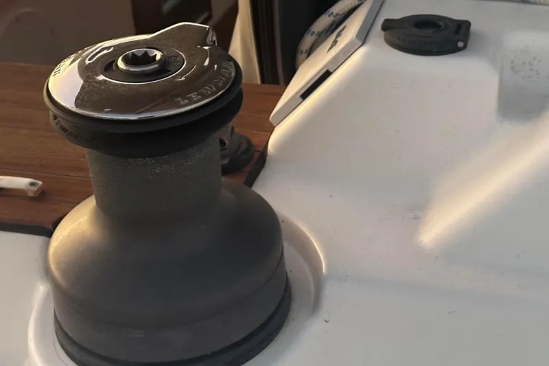 Slide: The Image of All control lines lead to helm under deck to electric winches - 16