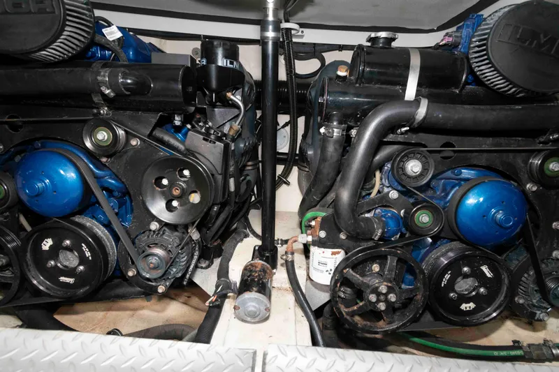 Slide: The Image of Engine compartment of a 2018 Formula 350 Crossover Bowrider with Ilmor engines. - 22