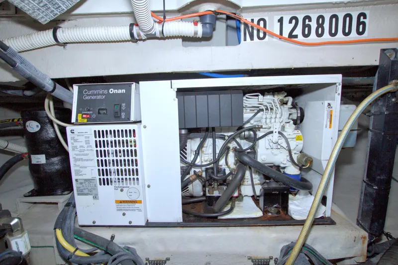 Slide: The Image of Cummins Onan generator in 2013 Meridian 441 Sedan engine room. - 89