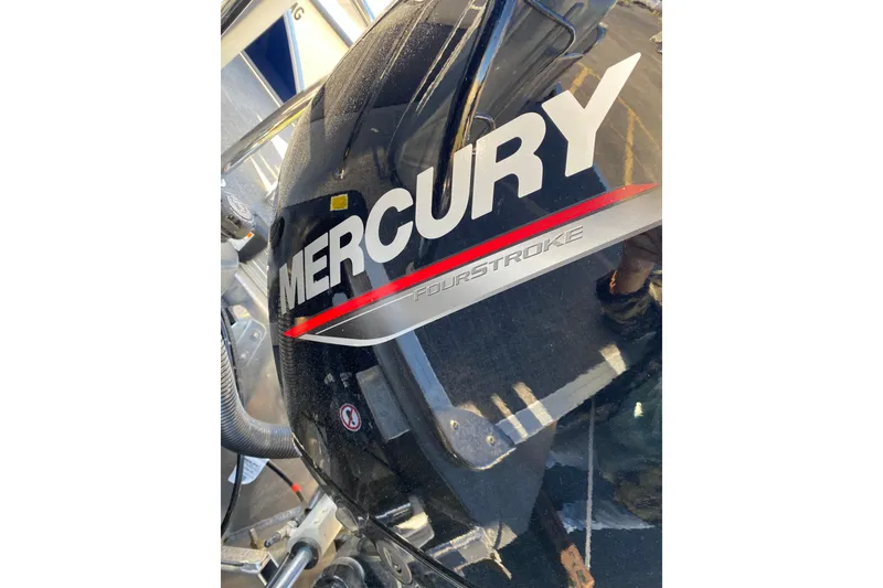 Slide: The Image of Mercury FourStroke engine on 2022 Barletta Cabrio 22UC boat. - 21