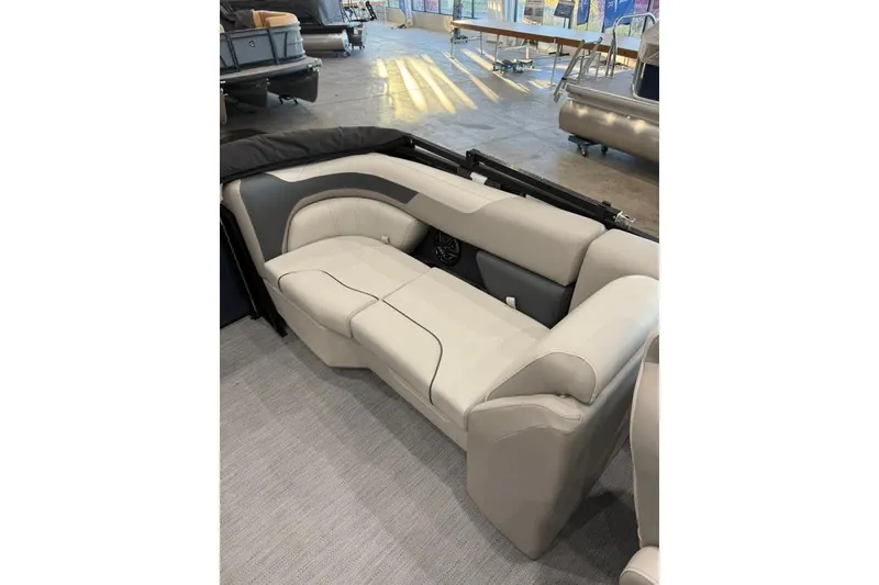 Slide: The Image of Luxurious seating on 2026 Godfrey SWEETWATER 2286 SB pontoon boat, featuring elegant design. - 12