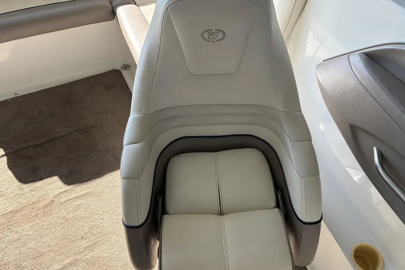 Slide: The Image of Cobalt 246 boat interior seat, beige upholstery, 2000 model. - 3