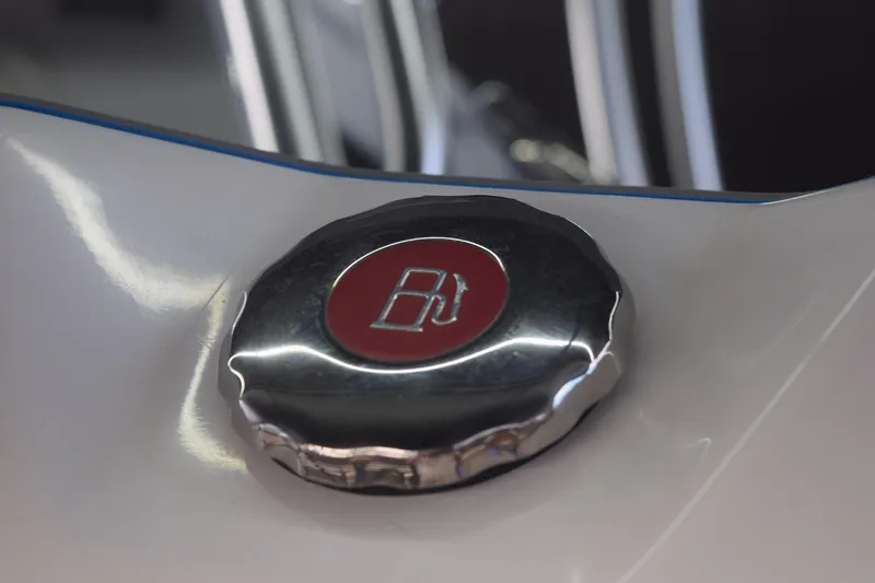 Slide: The Image of Close-up of 2022 Aquasport 2300 Center Console fuel cap. - 76