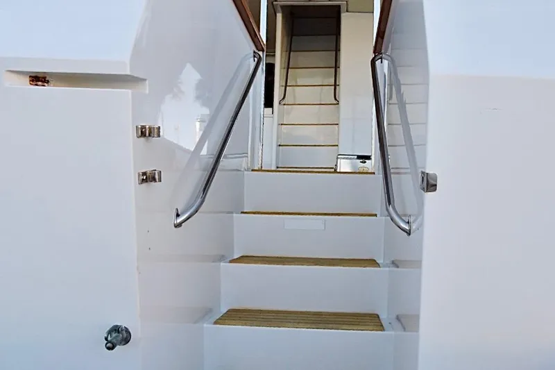 Slide: The Image of Luxurious interior of a 1992 Christensen motor yacht with modern amenities and elegant design. - 32