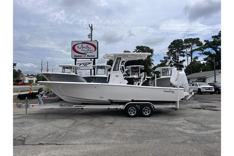 The Image of 2026 Tidewater 2500 Carolina Bay boat on trailer at Marker 17 Marine dealership. - 0