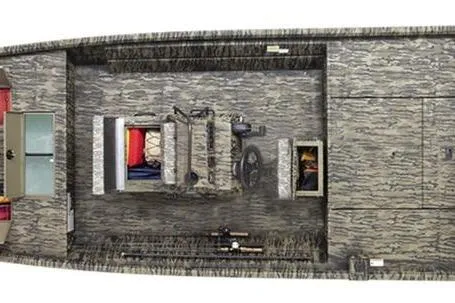 Slide: The Image of Trailer wheel of 2026 Lowe Roughneck RX1860 Tunnel Jet boat on concrete surface. - 4