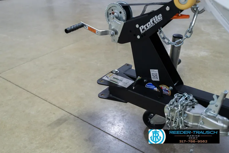 Slide: The Image of Trailer hitch of 2026 Lund 1700 Explorer Sport with Profile Performance branding. - 51