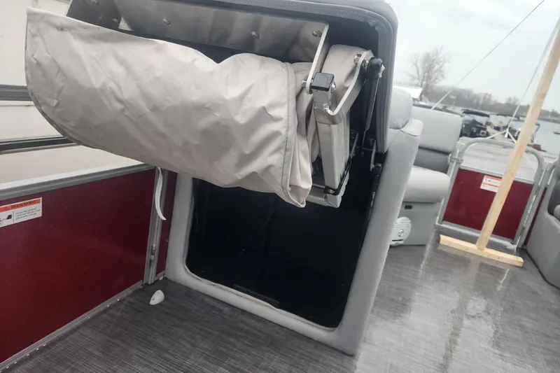 Slide: The Image of Dashboard of 2021 Lowe SS 230 WT boat with RPM, fuel, and speed gauges. - 29