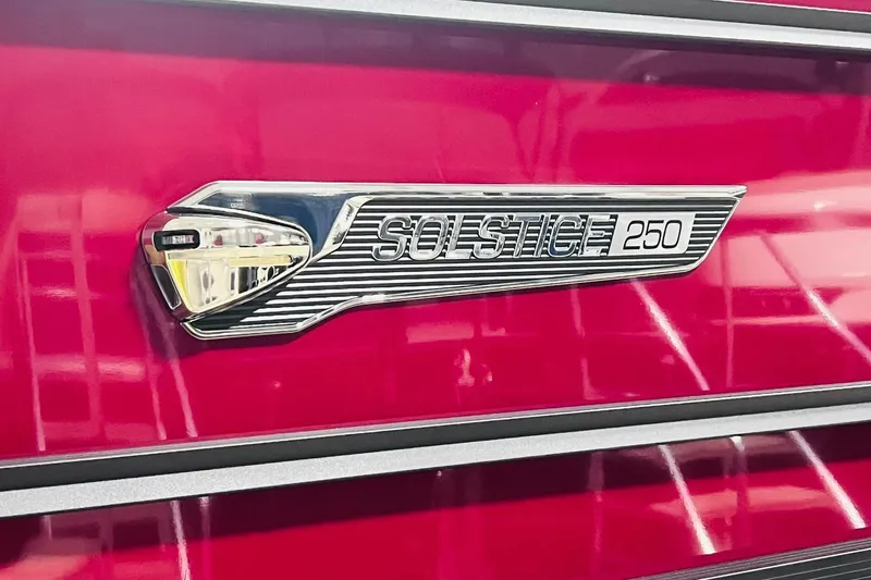 Slide: The Image of 2025 Harris Solstice 250 emblem on a vibrant red background. - 53