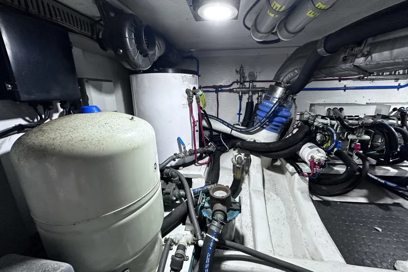 Slide: The Image of Engine room of 2004 McKinna 57 PHMY Widebody yacht with stabilization system. - 109