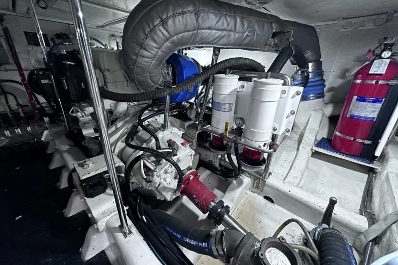 Slide: The Image of Engine room of a 2004 McKinna 57 PHMY Widebody yacht with stabilization system. - 110