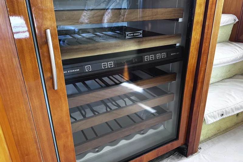 Slide: The Image of Sub-Zero wine storage in 2004 McKinna 57 PHMY yacht interior. - 39