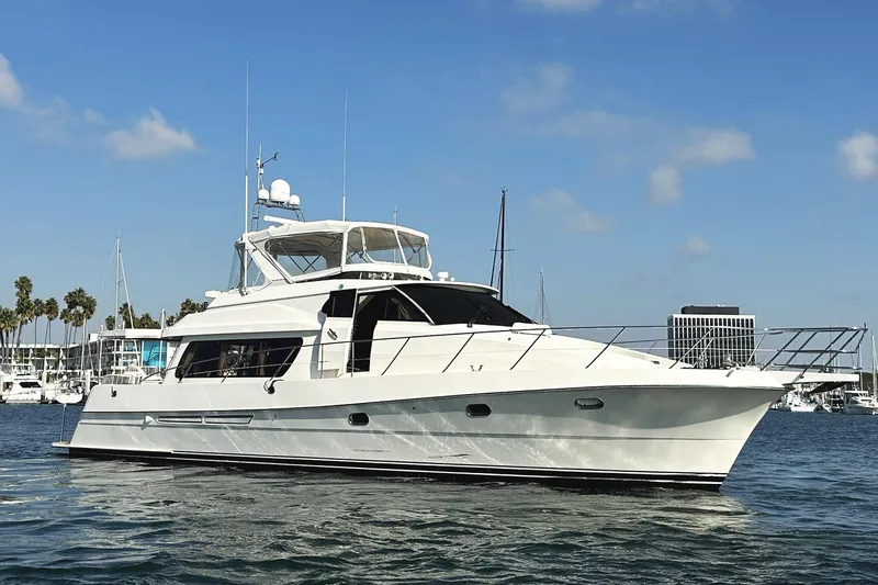 Slide: The Image of 2004 McKinna 57 PHMY Widebody yacht with stabilization on calm water. - 4