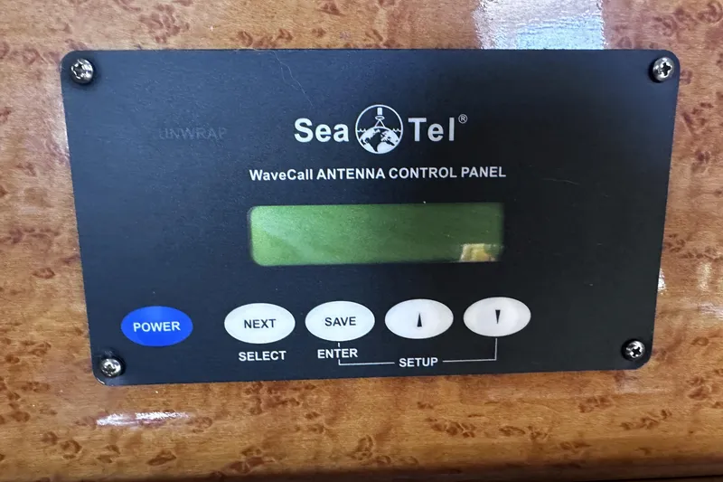 Slide: The Image of Sea Tel WaveCall antenna control panel on 2004 McKinna 57 PHMY Widebody yacht. - 68