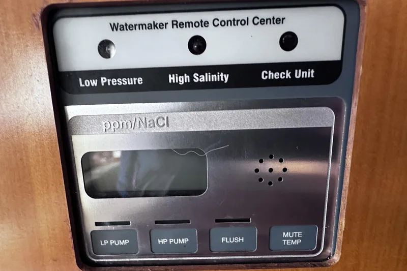 Slide: The Image of Watermaker remote control panel on 2004 McKinna 57 PHMY Widebody yacht. - 71