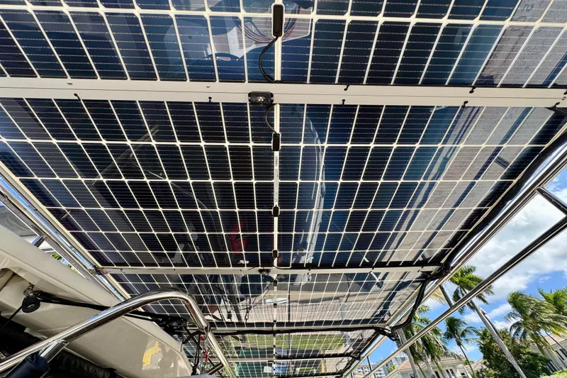 Slide: The Image of Solar panels on a 2020 Lagoon 42 catamaran, harnessing renewable energy. - 20