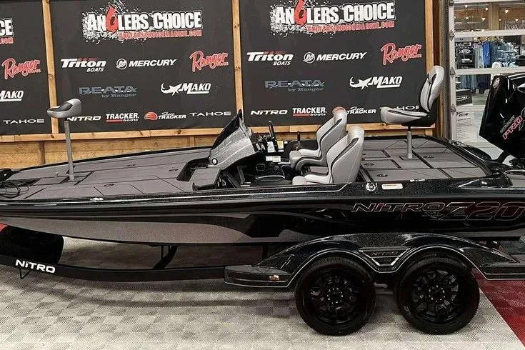 The Image of 2026 Nitro Z20 XL Pro boat displayed at Angler's Choice event. - 0